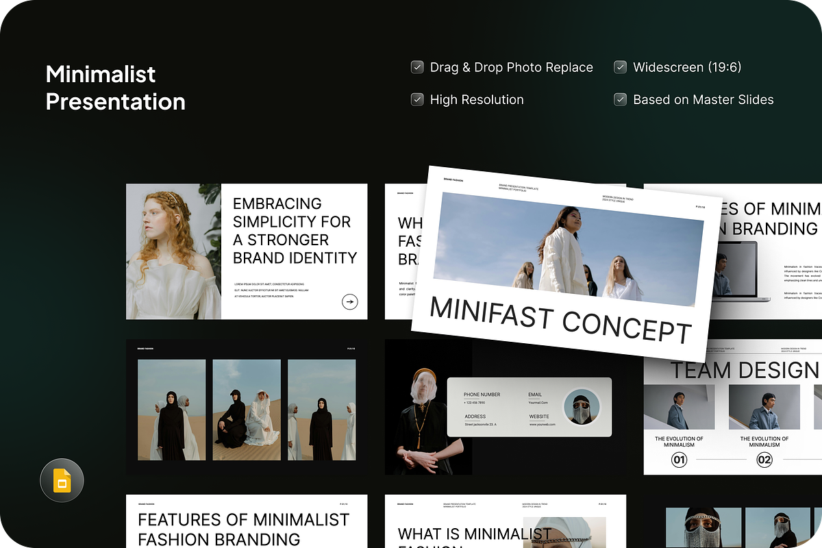 Minimalist Presentation Google Slide, a Presentation Template by SquidPixey (Photo 1 of 7)
