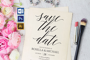 Save the Date Template SHR208, an Invitation Template by Shafura_Wedding