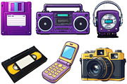 Nostalgic 90s Clipart, an Illustration by Pixels.Craft (Thumbnail 2 of 3)