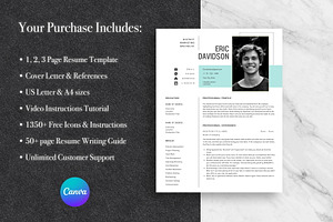 Modern Clean Canva CV Pack Canva