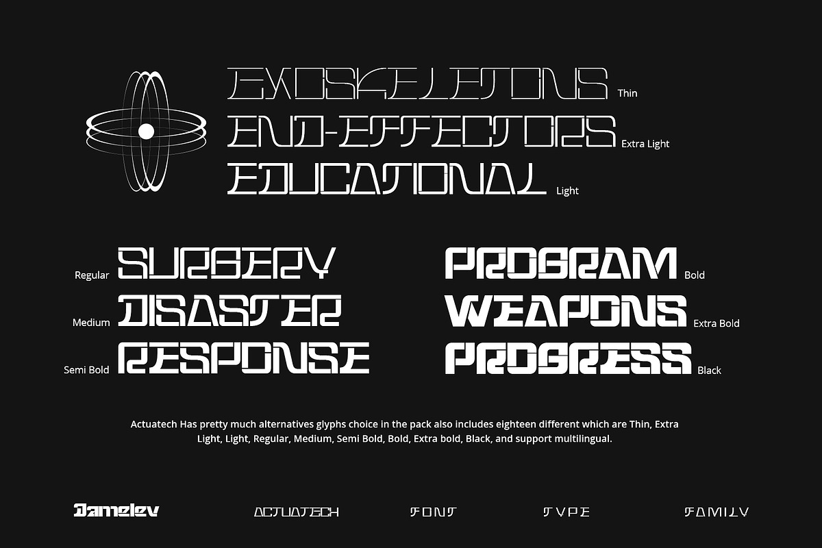 Actuatech Variable Font, a Sans Serif Font by Damelev (Photo 8 of 11)