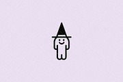 Minimalist Witch Icon, a Seasonal Illustration by Vectorium Studio (Thumbnail 3 of 3)