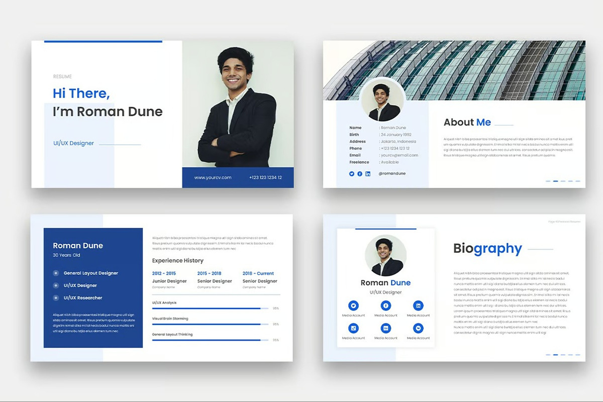 Yourcv - Personal Resume GSlides, a Presentation Template by Fit-tee (Photo 3 of 4)