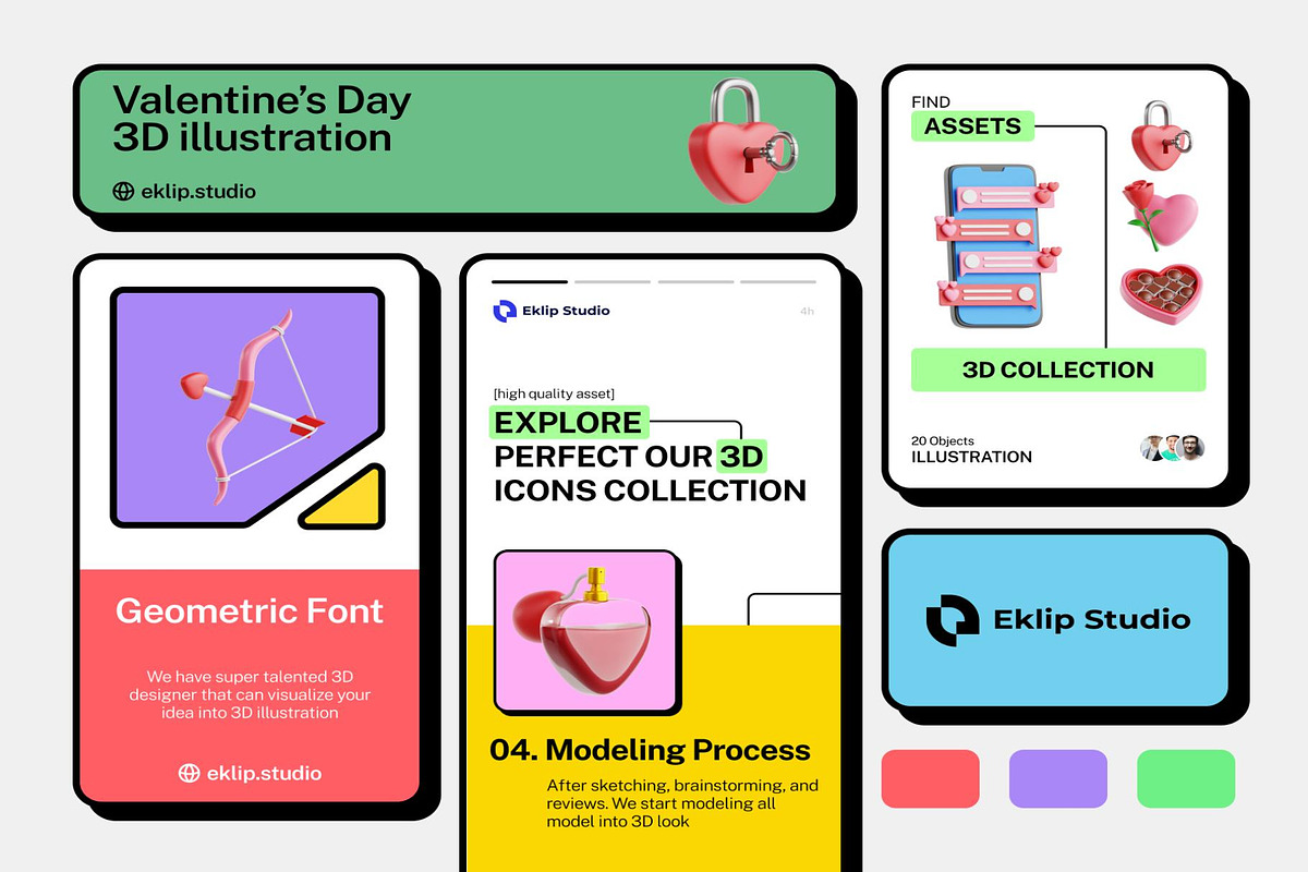 Valentine's Day 3D Icon Set, an Object Illustration by Lumina_ui_ux202 (Photo 4 of 5)