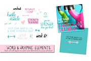 Fitness Social Media Pack, a Social Media Template by besomebunny (Thumbnail 2 of 3)