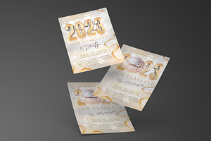 Happy New Year Eve Flyer 2023 Gold