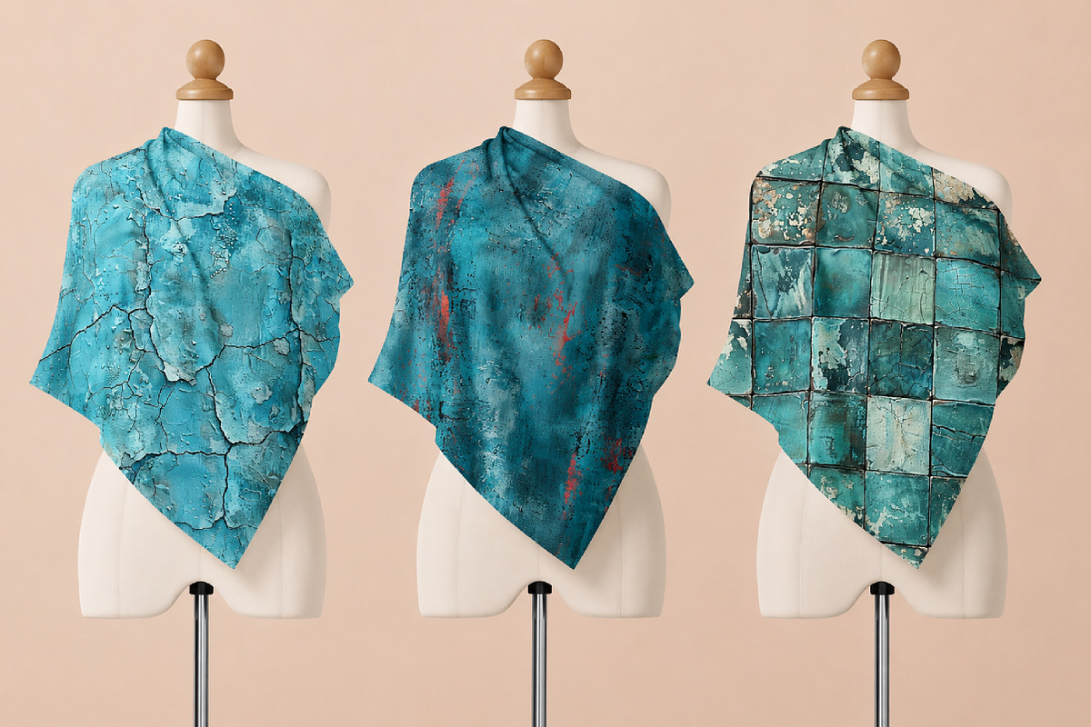 Teal Grunge Seamless Patterns, a Pattern Graphic by Canvas Craft (Photo 6 of 9)