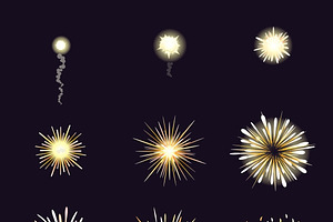Animation of firework effect, a Background Graphic by Microvector