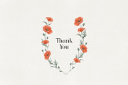 Poppies Watercolor Wedding Set, an Invitation Template by Garden in frame (Thumbnail 5 of 5)