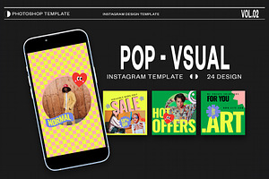 Pop-Vsual Instagram Template | PSD