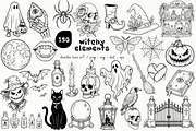 Witchy Halloween SVG Graphics, a Seasonal Illustration by DENIDigitalArtSudio (Thumbnail 1 of 6)