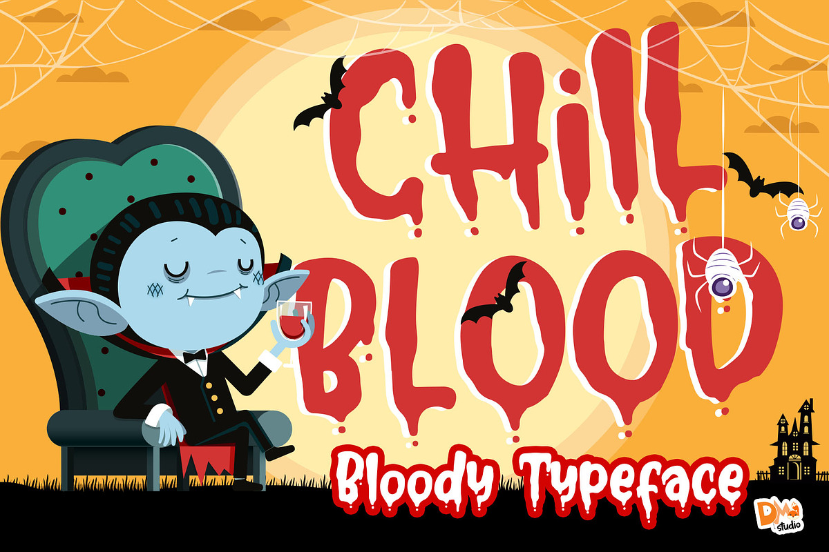 Chill Blood - Bloody Typeface, a Font by Dm Studio (Photo 1 of 6)