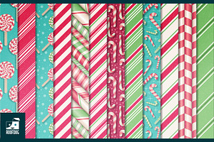 Candy Cane Stripe Digital Paper