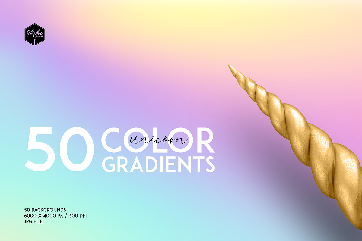 50 rainbow gradients, a Texture Graphic by The Graphic Parade (Photo 1 of 8)