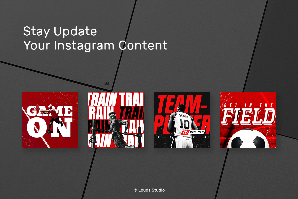 Sports Game Instagram Post, a Social Media Template by Louds Studio (Photo 4 of 7)