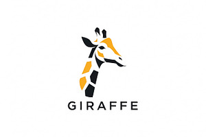 Minimal Geometric Giraffe, a Branding & Logo Template by Logocreative