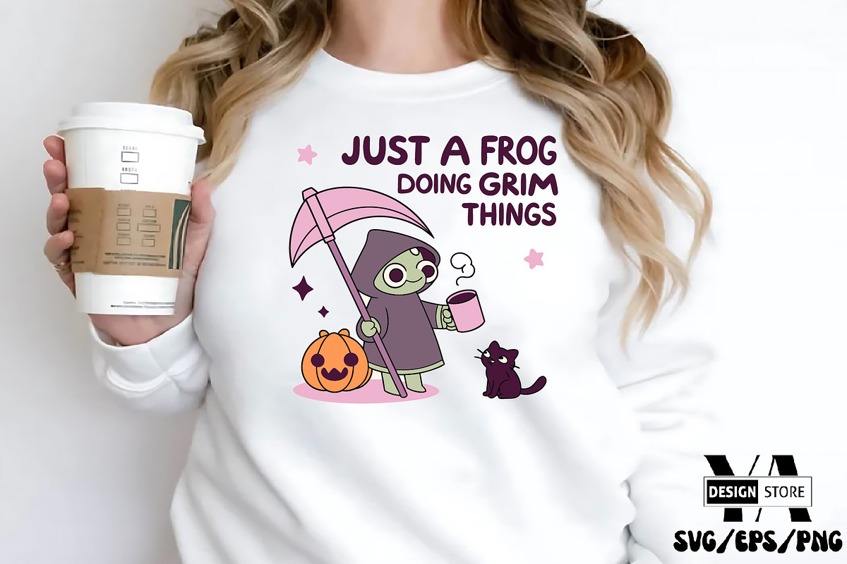 Halloween Funny Frog PNG Bundle, an Illustration by Ya_ Design Store (Photo 8 of 9)