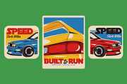 Sport Car Badge Asset Illustration, an Object Illustration by graphicook (Thumbnail 2 of 3)