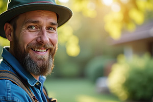 Portrait of a smiling man outdoors, a Person Photo by angellodeco