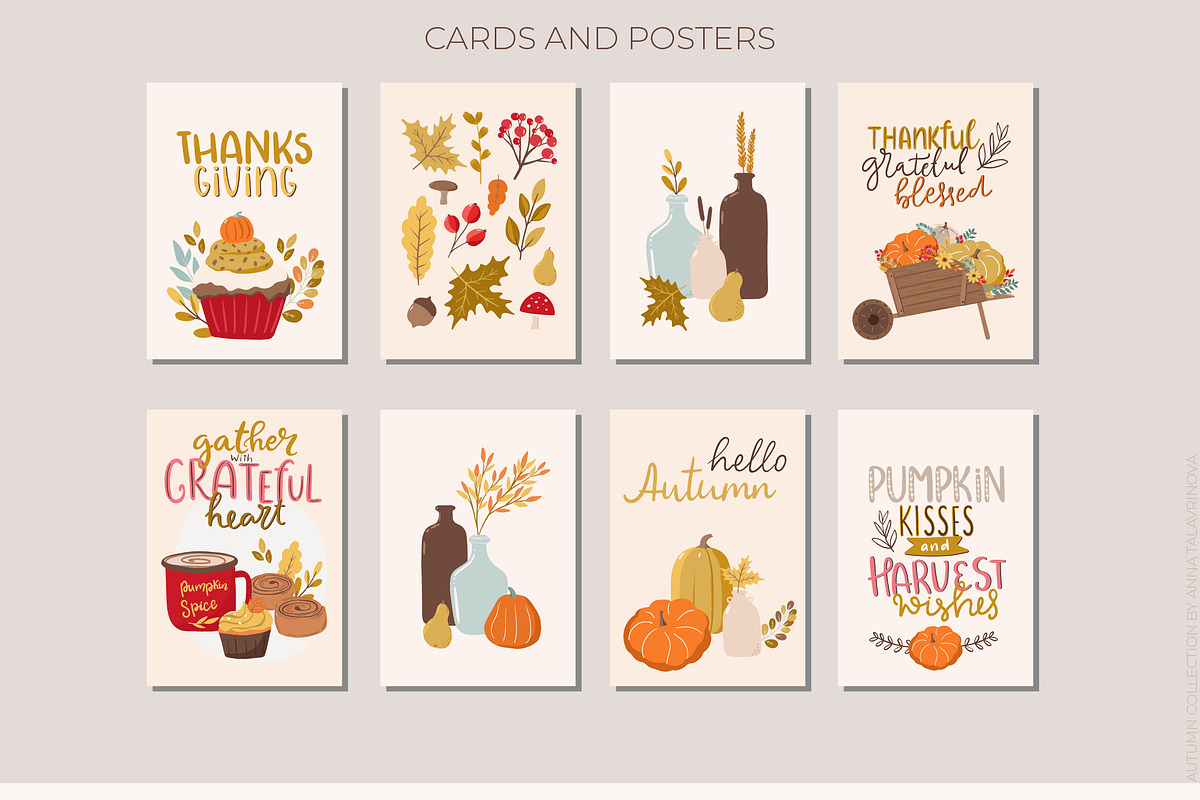 Autumn mood patterns&clipart bundle, a Food Illustration by Cozy pattern shop (Photo 5 of 10)