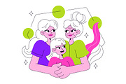 4 Intergenerational Bonding, a Person Illustration by denayunebgt (Thumbnail 2 of 4)
