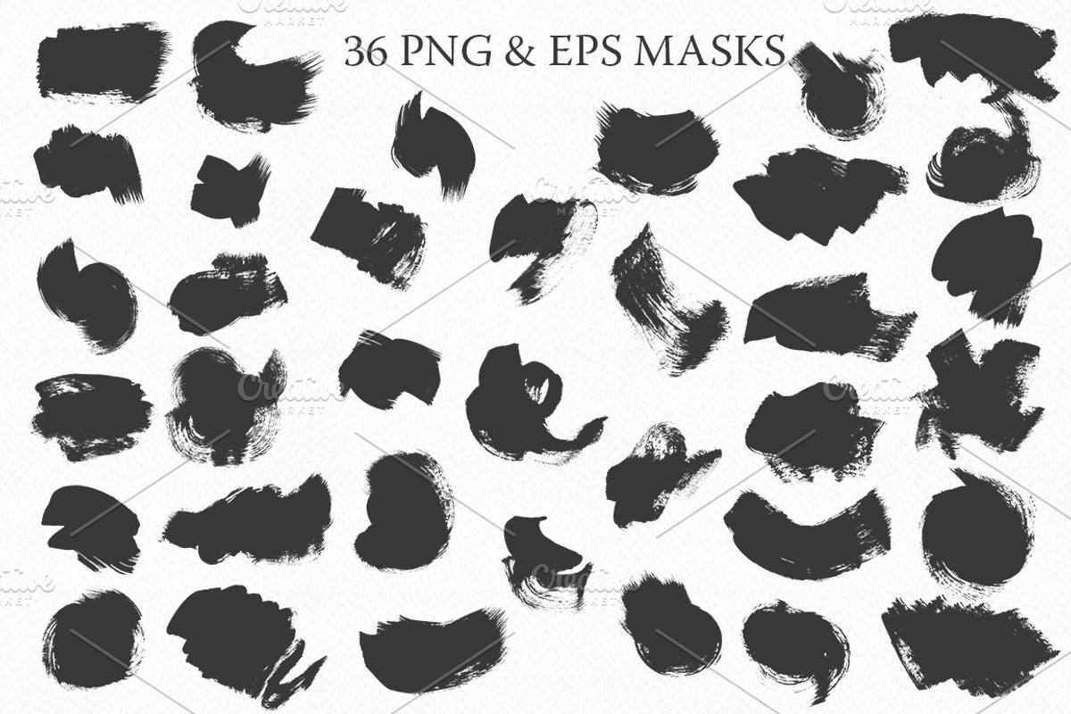 Hand Painted Masks, a Texture Graphic by Sunny Design