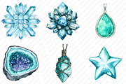 Turquoise Gemstone Png Clipart, an Illustration by Watercolor design (Thumbnail 4 of 12)