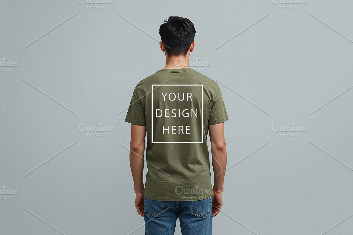 T-Shirt Mockup - Olive Edition, a Shirt Mockup by ForhadGFX (Photo 9 of 12)