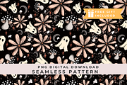Halloween Ghost Seamless Pattern PNG, an Illustration by Anca Digital Vibe (Thumbnail 1 of 6)