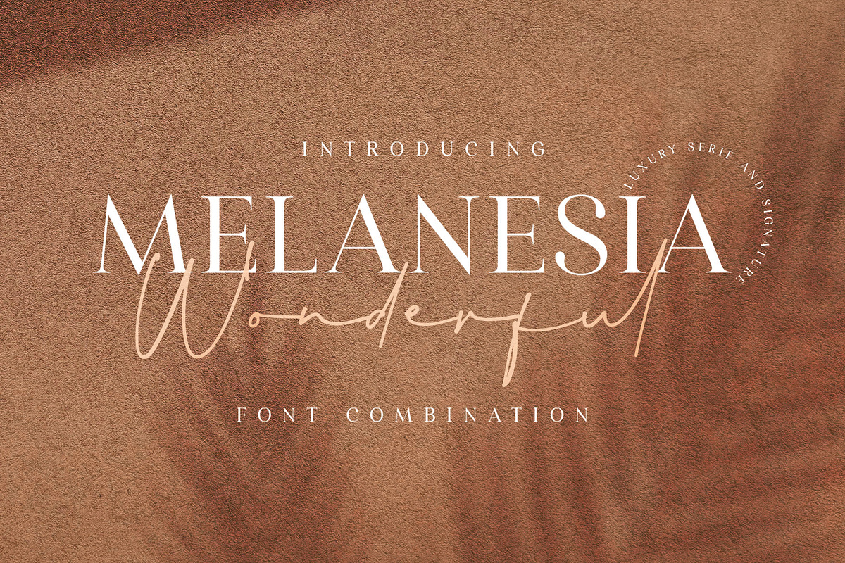 Wonderful Melanesia - Font Duo, a Serif Font by Arterfak Project (Photo 1 of 14)