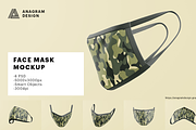 Face Mask Mockup, a Mask Mockup by AnagramDesign (Thumbnail 1 of 10)