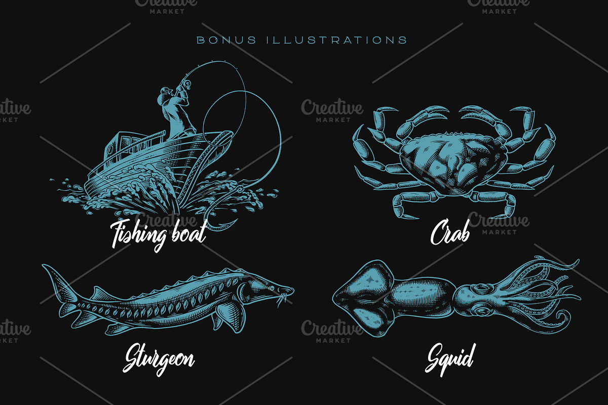 Squidink font & graphics preview 3