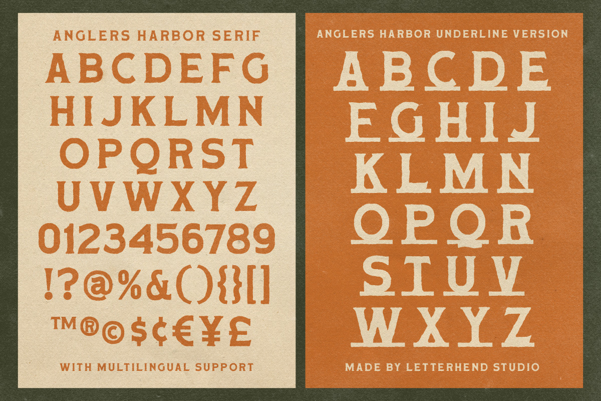 Anglers Harbor Vintage Font Duo, a Script Font by Letterhend Studio (Photo 10 of 14)