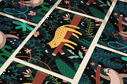 Jungle animals, sloth and leopard, an Animal Illustration by Fave Brush (Thumbnail 5 of 10)