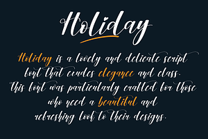 Holiday Script Font