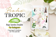 Boho Instagram Seamless Puzzle, a Social Media Template by Instagram templates E.B. (Thumbnail 1 of 5)