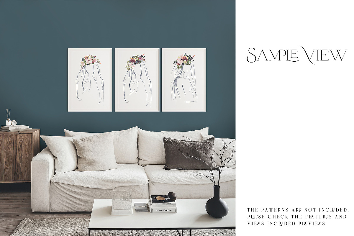 44 Frames and Wallpaper Mockup, a Product Mockup by mock-ups (Photo 8 of 9)