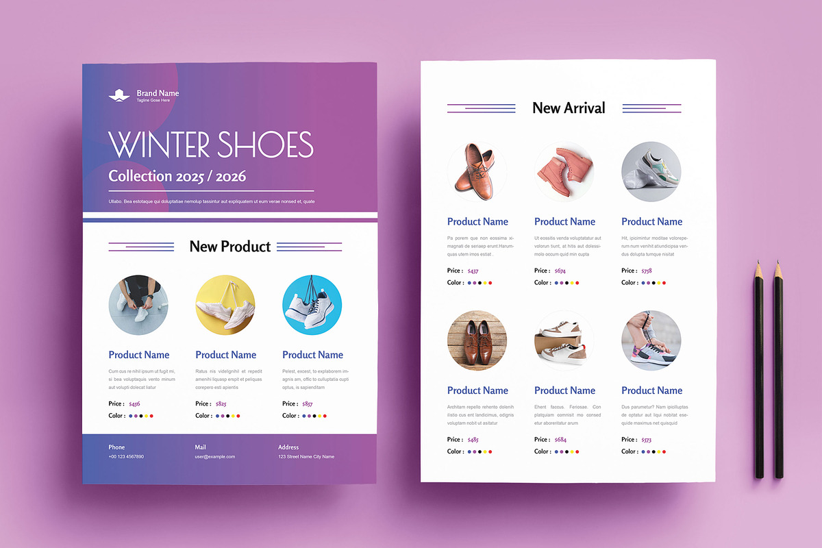 Winter Shoes Collection Flyer, a Flyer Template by MightyDesign (Photo 1 of 8)