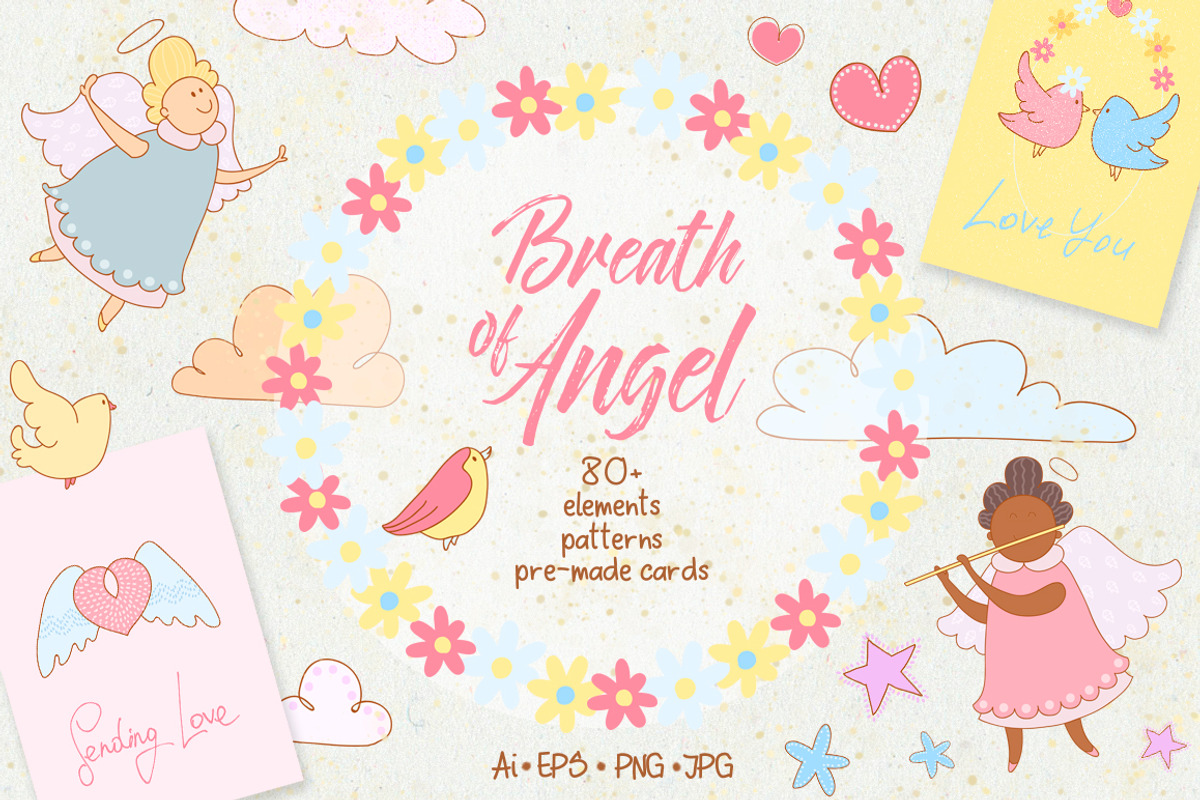 Breath of Angel. Romantic kit, an Illustration by Daria Chegaieva (Photo 1 of 9)