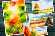 Autumn landscapes set 2, an Illustration by AlexGreenArt (Thumbnail 5 of 5)