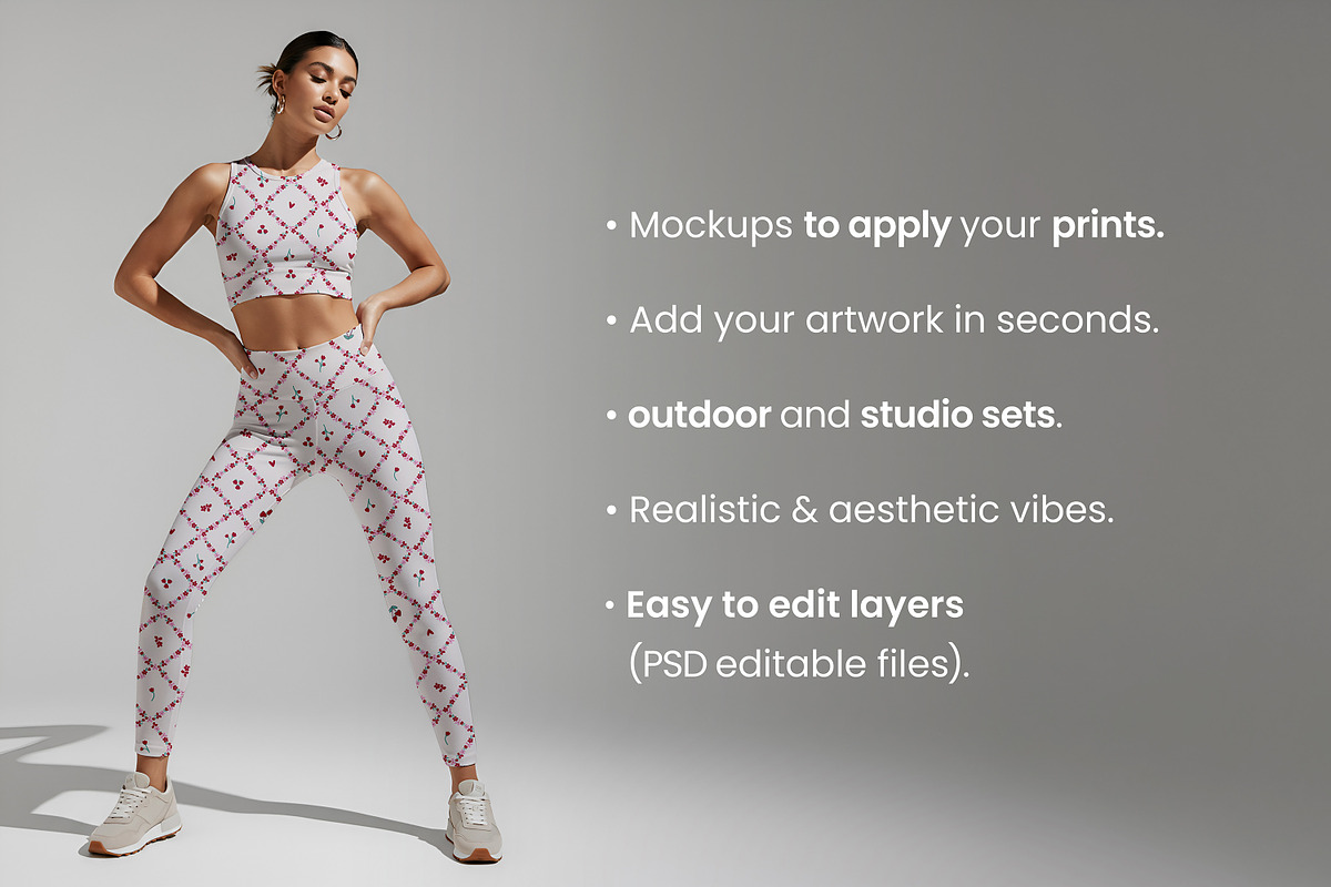 Activewear Mockups | Fitness Apparel, a Bottom Mockup by ARARA ✸ Creative Design (Photo 2 of 4)