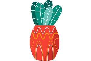 Plant pot vector flat flower icon, an Object Illustration by vectorpointstudio