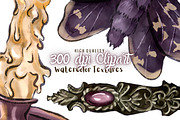 Dark Witch PNG Clipart, a Decorative Illustration by Lenninator Digital (Thumbnail 2 of 10)