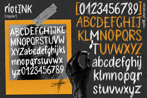 Riotink. Handwritten Scribble Font