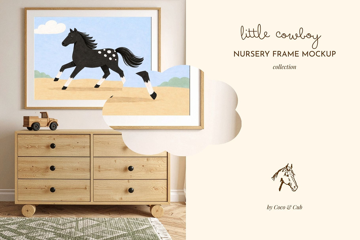 Boys Bedroom Frame Mockup, a Household Mockup by Coco & Cub Studio (Photo 5 of 5)