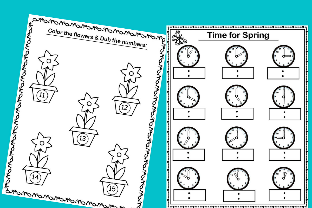 Kindergarten Spring Workbook, an Education Illustration by Sourcedigi (Photo 2 of 3)
