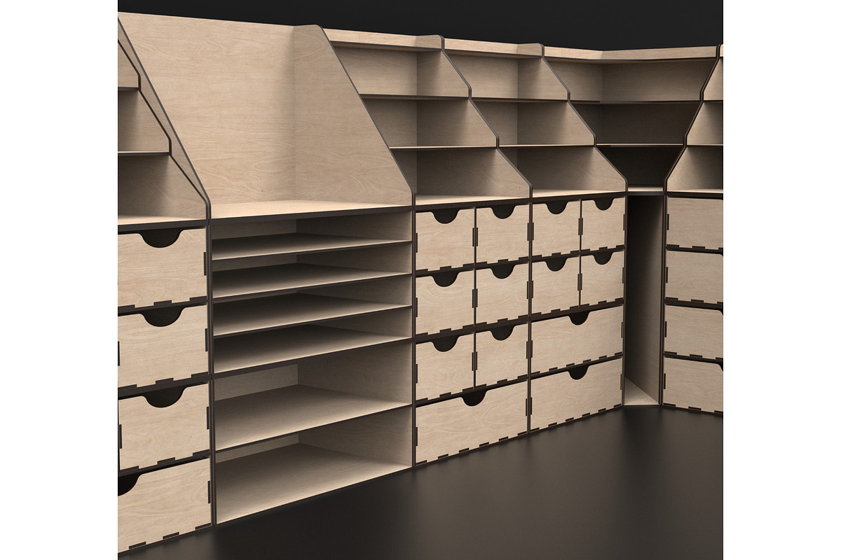 Modular Workstation Desk Organizer, an Object Graphic by ThemeXDigital (Photo 4 of 9)
