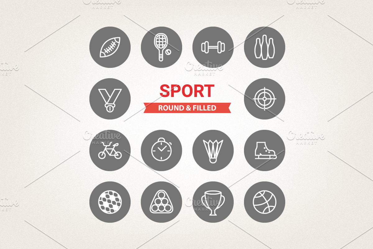 Circle sport icons preview 4