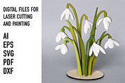 Snowdrops, an Object Graphic by HelloWood (Thumbnail 1 of 3)