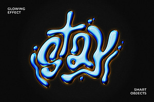 Glowing Text & Logo Template Effect, a Layer Style Add-On by Design Squad